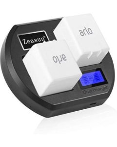 Camera Batteries Charger for Arlo Rechargable Batteries,Zeasun LCD Display Arlo Battery Charger Compatible with Arlo Pro, Pro 2, Arlo GO, Arlo Light (Black)