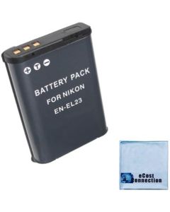EN-EL23 Battery for Nikon COOLPIX P600 Camera &More Models + Microfiber Cloth