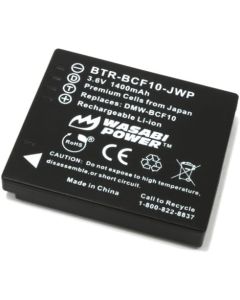 Kinamax 1400mAh DMW-BCF10 Replacement Battery for Panasonic Lumix DMC-FX66, DMC-FX68, DMC-FX70, DMC-FX75, DMC-FX700, DMC-TS2 - Premium Japanese Cells