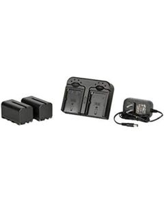 Ikan DV-DUAL-S750 DV Battery Kit with 2X NP-F750 Li-Ion Batteries & Dual Charger, Black
