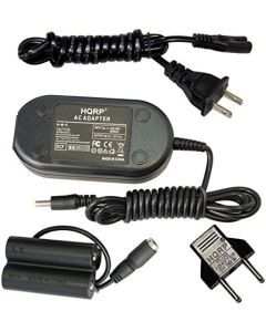 HQRP Kit AC Power Adapter and DC Coupler Compatible with Fuji Fujifilm Finepix S2000HD, S2500HD, S2550HD, S2600HD, S2700HD Digital Camera Plus Euro Plug Adapter