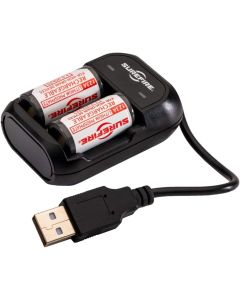 SUREFIRE 123A Rechargeable Batteries Includes Charger SFLFP123-KIT