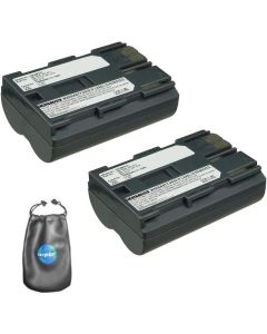 ValuePack (2 Count): Digital Replacement Camera and Camcorder Battery for BP-511, BP-511A, BP-508 - Includes Lens Pouch