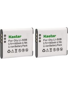 Kastar 2 Pack Battery for Olympus LI-50B LI-50C & Olympus XZ-1 SZ-30MR SZ-10 SZ-11 SZ-20 SP800UZ Stylus Tough-6020 Tough-8010 Tough-6000 Tough-8000 Tough TG-810 1030 SW TG-610 SZ10 Tough 8000 TG810
