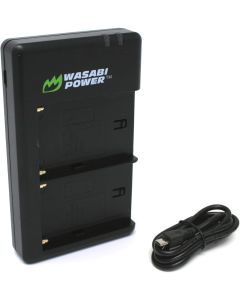 Wasabi Power Dual USB Battery Charger for Sony NP-F330, NP-F530, NP-F550, NP-F570, NP-F730, NP-F750, NP-F760, NP-F770, NP-F950, NP-F960, NP-F970, NP-F975 (L Series)