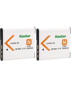 Kastar 2X Battery Replacement for Sony NP-BN1 DSC-QX100 DSC-T99 DSC-T110 DSC-TX5 TX7 TX9 DSC-TX20 TX30 TX55 DSC-TX66 DSC-TX100V DSC-TX200V DSC-W310