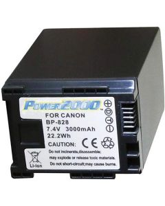 Power2000 BP-828 7.4V 3000mAh Replacement Lithium-Ion Camcorder Battery for Canon