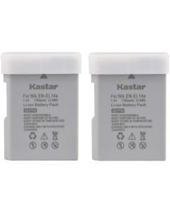 Kastar Battery (2-Pack) for EN-EL14a, EN-EL14, ENEL14A, ENEL14 EL14 & Coolpix P7000 P7100 P7700 P7800, D3100, D3200, D3300, D3400, D5100, D5200, D5300 DSLR, Df DSLR, D5600 Camera