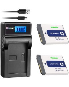 Kastar Battery (X2) & LCD Charger Replacement for Sony NP-BD1 NP-FD1 BC-CSD and Cyber-Shot DSC-G3 DSC-T2 DSC-T70 DSC-T75 DSC-T77 DSC-T90 DSC-T200 DSC-T300 DSC-T500 DSC-T700 DSC-T900 DSC-TX1 Cameras