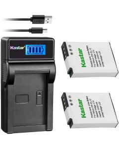 Kastar Battery (X2) & LCD Slim USB Charger for EN-EL12, ENEL12, MH-65 Coolpix S9900, S9700, AW120, S9500, AW110, S70, S9600, S6300, S6200, S8100, S9100, S800c, S31 Digital Cameras + More