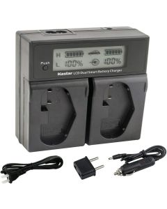Kastar Fully Decode LP-E19 Battery LCD Dual Fast Charger Replacement for Canon EOS 1D X Mark II, Mark 2, EOS-1D X Mark III, Mark 3, 1DX Mark2 Mark3 Camera