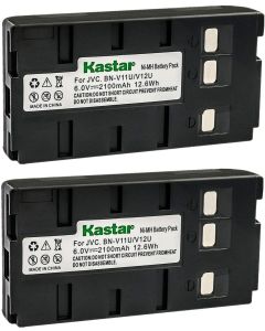 Kastar 2-Pack Battery Replacement for Panasonic HHR-V20 HHR-V40 PV-BP15 PV-BP17 VW-VBH1E VW-VBH2E VW-VBR1E VW-VBR2E VW-VBS1 VW-VBS1E VW-VBS2 VW-VBS2E Battery, Panasonic HHR-V60A PV-IQ375 LC-1 Charger