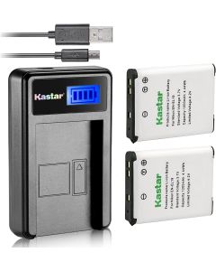 Kastar Compatible Battery and LCD USB Charger Replacement for Nikon EN-EL19 MH-66, Sony NP-BJ1 and Nikon Coolpix A100 S2700 S3500 S3600 S3700 S5200 S5300 S6600 S6700 S6800 S6900 S7000, Sony DSC-RX0