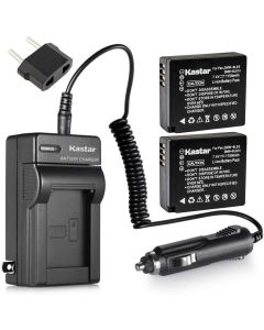 Kastar Li-ion Rechargeable Battery (2-Pack) and Charger Replacement for Panasonic DMW-BLE9, DMW-BLE9E, DMW-BLE9PP, DMW-BLG10, DMW-BLG10E, DMW-BLG10PP, Leica BP-DC15 Battery