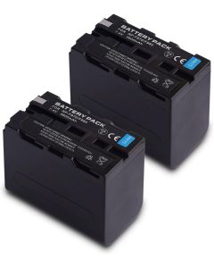 SR SUN ROOM NP F975, NP F970, NP F960, NP F950 2X Replacement Li-ion for Sony DCM-M1 MVC-CD1000 HDR-FX1 DCR-VX2100E DSR-PD190P NEX-FS700RH HXR-NX3 (Dual Battery)