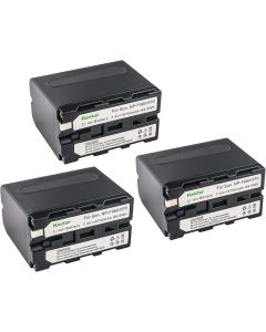 Kastar Battery (3-Pack) for Sony NP-F970 NP-F960 F975 F960 F970 F950 and DCR-VX2100 HDR-AX2000 FX1 FX7 FX1000 HVR-HD1000U V1U Z1P Z1U Z5U Z7U HXR-MC2000U FS100U FS700U and LED Video Light