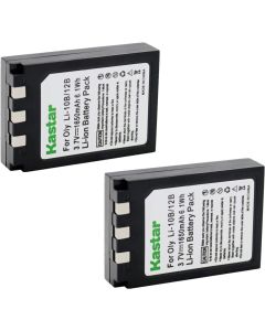 Kastar 2 Pack Battery for Olympus LI-10B LI-12B and Olympus Stylus 300 400 410 500 600 810 Cameras