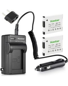 Kastar Battery (2-Pack) and Charger Kit for Canon NB-11L, CB-2LD, CB-2LF work with Canon PowerShot A2300 IS, A2400 IS, A2500, A2600, A3400 IS, A3500 IS, A4000 IS, ELPH 110 HS, ELPH 115 HS, ELPH 130 HS, ELPH 135 HS, ELPH 140 HS, ELPH 150 HS, ELPH 320 HS, 
