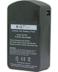 BiXPower V-Mount Super High Capacity 14.4V 10Ah (144Wh) V-Lock Battery for Professional Camcorders - V150